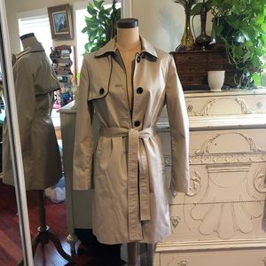 NWT H&M Trench Coat with Asymmetric Detail, Belt